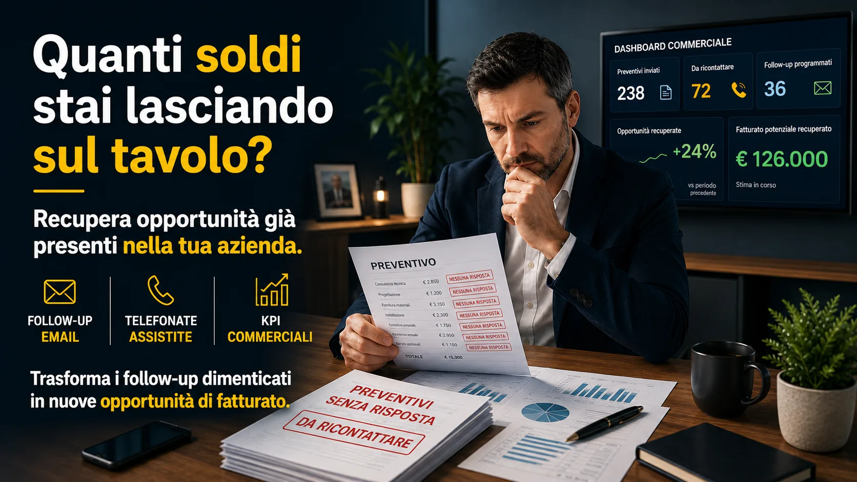 Sistema AI per recuperare preventivi dimenticati e aumentare il fatturato delle PMI
