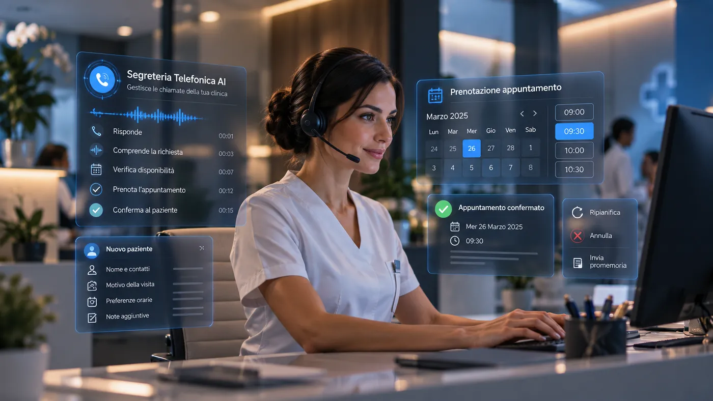 Segreteria telefonica AI per cliniche e strutture sanitarie